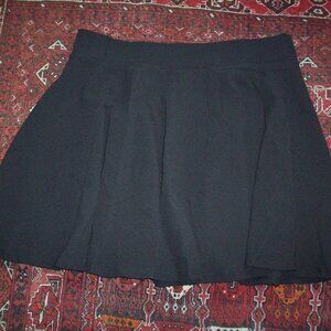 Pleated Black Mini Skirt Textured Elastic Waist - Women's Size 3XL Moon Wood new